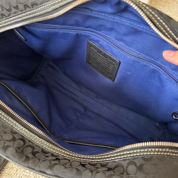 Coach Hudson Signature Monogram 70181 Black Canvas Commuter Messenger Laptop Bag - Picture 4 of 13